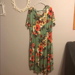 Reb & J, 3x floral dress, excellent condition!